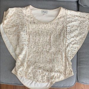 Beige by eci Sequins Top